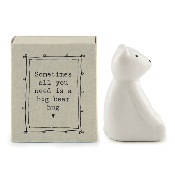 East Of India Ceramic Bear 'Sometimes All You Need Is a Big Bear Hug' Matchbox Gift