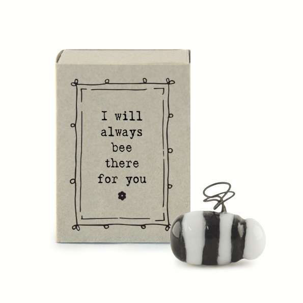 East Of India Ceramic Bee 'I Will Always Bee There For You' Matchbox Gift