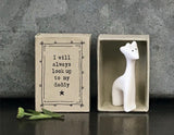 East Of India Ceramic Giraffe 'I Will Always Look Up To My Daddy' Matchbox Gift