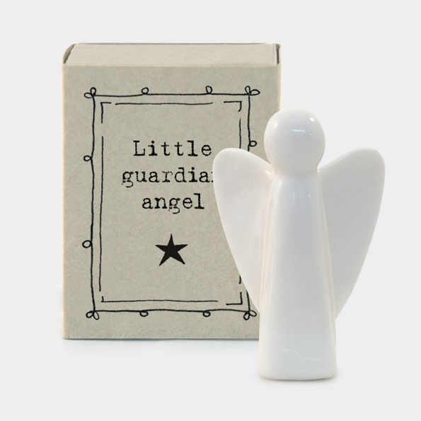East Of India Ceramic Angel 'Little Guardian Angel' Matchbox Gift