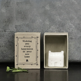 East Of India Ceramic Cottage 'Wishing You Every Happiness In Your New Home' Matchbox Gift