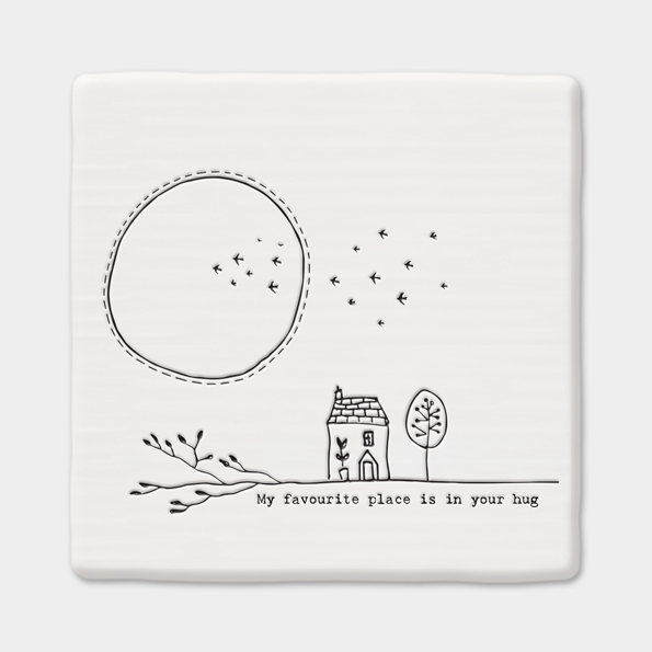 East Of India 'My Favourite Place Is In Your Hug' Coaster