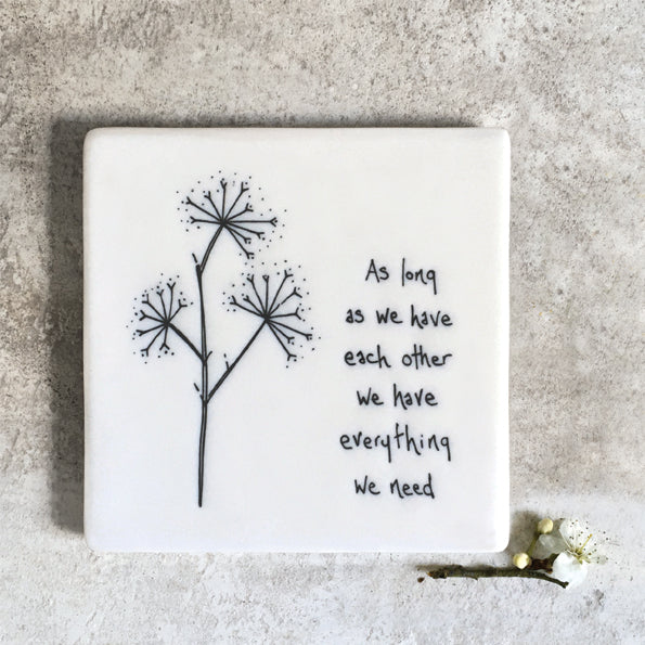 East Of India 'As Long As We Have Each Other' Coaster