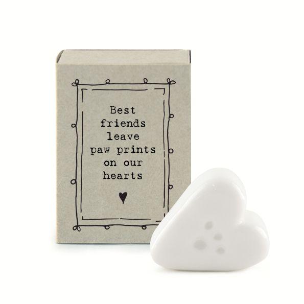 East Of India 'Best Friends Leave Paw Prints On Our Hearts' Matchbox Gift