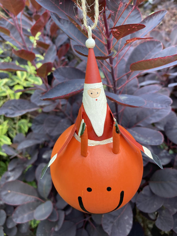 Shoeless Joe - Santa on a Space Hopper - Christmas Tree Hanging Ornament