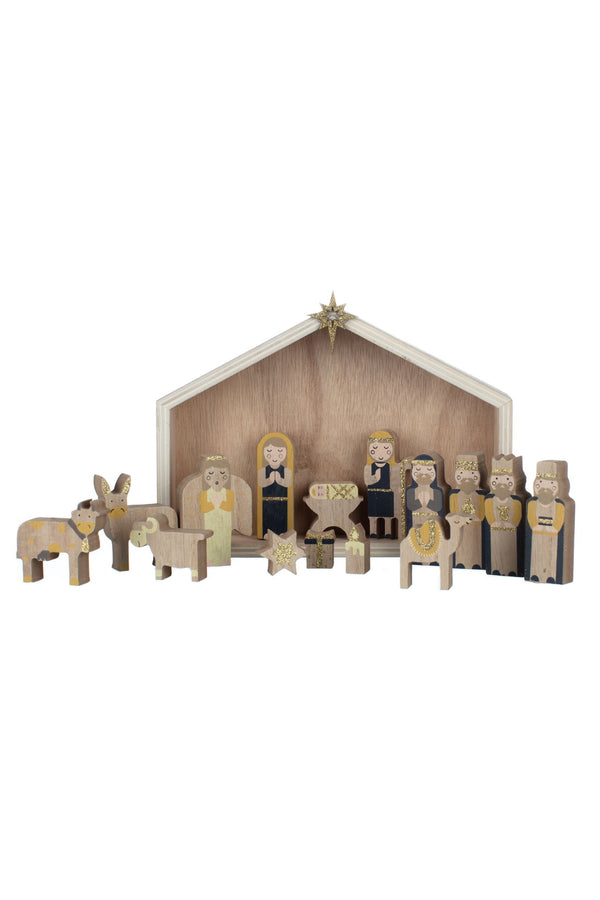 Shoeless Joe – Wooden Nativity Set  - Christmas Ornament