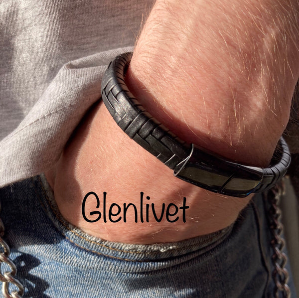 The Glenlivet Black Woven Leather Bracelet