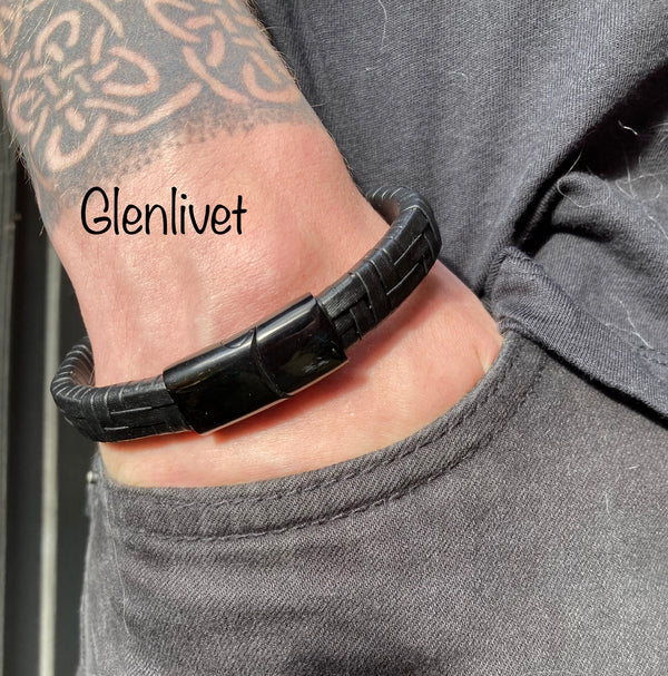 The Glenlivet Black Woven Leather Bracelet