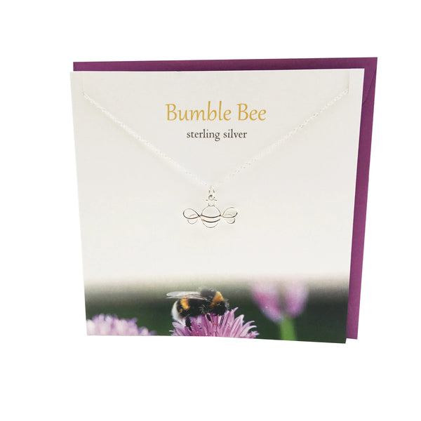 The Silver Studio - Sterling Silver Bumble Bee necklace